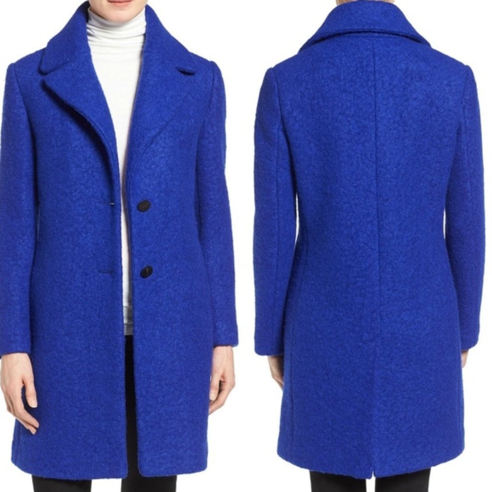T Tahari Blue Trench Coat